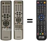Replacement remote control Samsung LW 40A23W