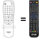 Replacement remote control Toshiba 21 T 01 I