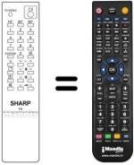 Replacement remote control Sharp 21 N 52 E1