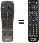Replacement remote control LG BD 260