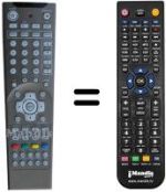 Replacement remote control NordMende LCD 3205 SE