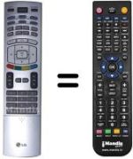 Replacement remote control LG RZ-42PX6SX