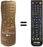 Replacement remote control LG LV 984