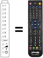 Replacement remote control RRMCG 0125 CESA