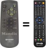 Replacement remote control Sharp 37 AM 24S