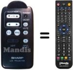 Replacement remote control Sharp XV 3400 S