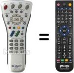 Replacement remote control Sharp LC 15 E1E