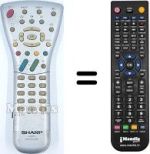 Replacement remote control Sharp LC 20 B6E