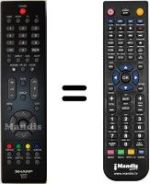 Replacement remote control Sharp LC 42 SB55