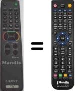 Replacement remote control Sony KV-25 X1E