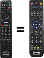 Replacement remote control Sony KDL-52 W5800