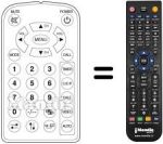 Replacement remote control Lenoir TVC 72 LCD MASTER PLUS
