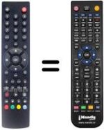 Replacement remote control PERIBSEN TDT 4 HD