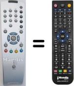 Replacement remote control Grundig XENTIA 70 FLAT MFW 70-430 / 8