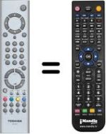 Replacement remote control Toshiba 17 WL 46