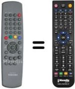 Replacement remote control Toshiba 14 N 51 G