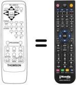 Replacement remote control Thomson V 1400