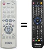 Replacement remote control Samsung DVD P-142