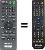 Replacement remote control Sony DVP-SR 700 H