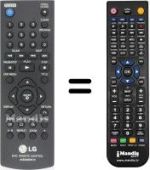 Replacement remote control LG DVX 682