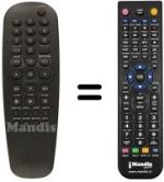 Replacement remote control Aristona DVD 612