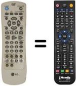 Replacement remote control LG DVD 5183