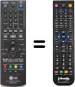 Replacement remote control LG DVT 699 H