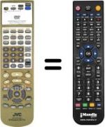 Replacement remote control JVC XV 2EU