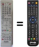 Replacement remote control Sharp DV-HR 300