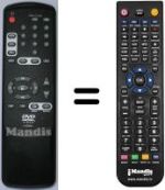 Replacement remote control Thomson DVD 400 SA