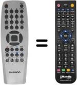 Replacement remote control Daewoo WJF016