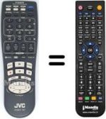 Replacement remote control JVC HR-J790EU