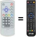 Replacement remote control Irradio XTV10C