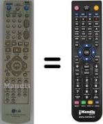 Replacement remote control LG V9850