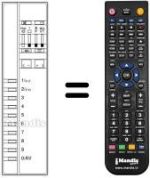 Replacement remote control REMCON1166