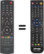 Replacement remote control Sharp LC-19SH7E / BK