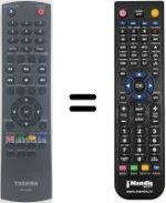 Replacement remote control Toshiba BDX3400