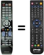Replacement remote control Samsung LE32B554M2W/XKU