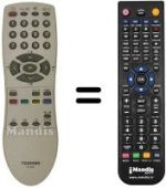 Replacement remote control Toshiba 076R0EY010