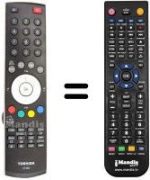 Replacement remote control Toshiba 32WL68PG