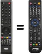 Replacement remote control Toshiba 32C3000P