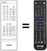 Replacement remote control Toshiba 23120704