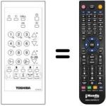 Replacement remote control Toshiba 23120663