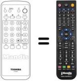 Replacement remote control Toshiba CT-9673