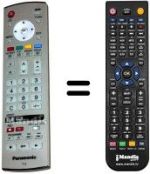 Replacement remote control Panasonic EUR7636050