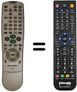 Replacement remote control Sharp LC22AD1E