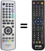 Replacement remote control Sharp LC37WD1S