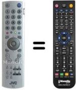 Replacement remote control JVC LT-32DA8BJ / Q