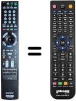 Replacement remote control Sony KDL-46X2000AEP