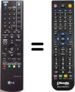 Replacement remote control LG DRT-389H